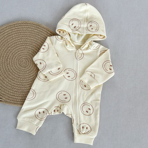 Grenouillère surdimensionnée vierge certifiée hiver en coton biologique pour bébé Père Noël grenouillère nouveau-né rouge lourd pour bébé barboteuse dos nu - Product Image 4