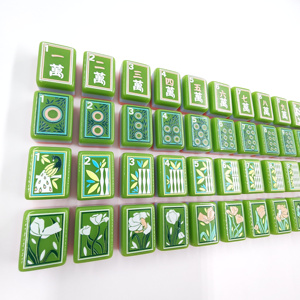Mary Benson Art – Tuiles de Mahjong en Acrylique Dessinées à la Main, Qualité Supérieure, Style Luxe, Portables, pour 4 Joueurs, Deux Types de Mahjong - Product Image 6
