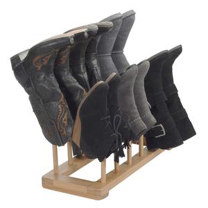 Organisateur de chaussures autoportant à 2 niveaux en bambou naturel pour entrée - Product Image 5