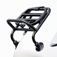 Compatible avec HONDA NS125LA : Barre de protection avant, protection d'échappement arrière, porte-bagages arrière, dossier en acier carbone