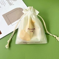 Sac de maquillage cosmétique à cordon réutilisable transparent sac de rangement pour vêtements sac à cordon en plastique personnalisé pour chaussures
