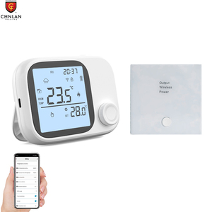 RF Không Dây Treo Tường Bếp Nhiệt Tuya Wifi Thông Minh Nhiệt Với Một Máy Thu Powered By Pin/USB Núm Điều Khiển Từ Xa - Product Image 1