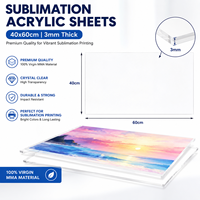 Plaques acryliques blanches de sublimation de 3 mm, 40x60 cm, imprimables par transfert thermique, pour panneaux photo personnalisés et artisanat
