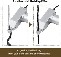 Machine professionnelle automatique pour dreadlocks et tresses au crochet, pour une pose directe sur la tête, avec 7 embouts interchangeables