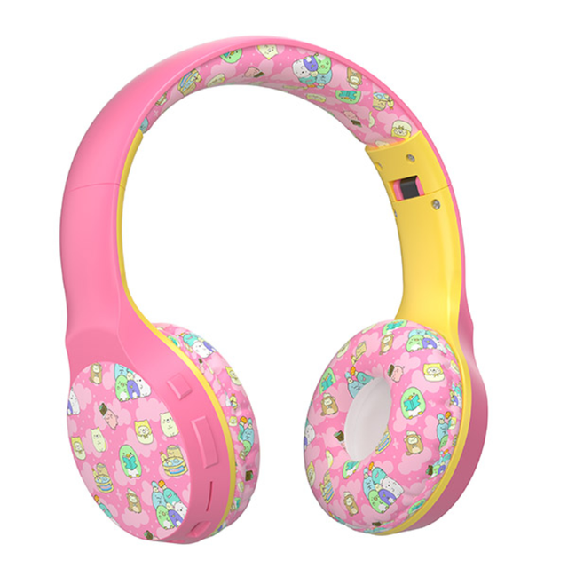 Wholesale Stylish Cute Pattern Kids Over-ear Wireless Headphone Travel Portable Foldable BT Headset