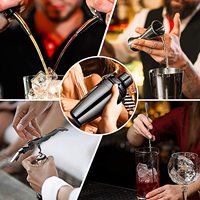 Outils de bar professionnels, kit de barman, accessoires de bar, doseur, shaker à cocktails, support en bois, acier inoxydable, logo personnalisé