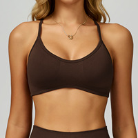 Nouveau tissu sans couture dos nu contraste couleur bretelles réglables gymnastique antichoc sport Yoga soutien-gorge