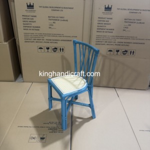 Chaise d'enfant en rotin artisanale de luxe pour fêtes et événements, mobilier enfant en osier naturel, location et vente en gros - Product Image 3