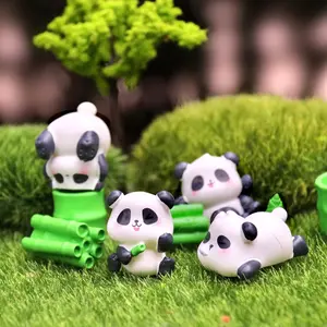 Modelo de Panda lindo, caja ciega aleatoria, adornos, animales de dibujos animados en miniatura, muñeca, Decoración de Pastel de escritorio, venta de fábrica