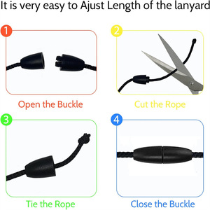 Nouveau lanière d'identification transfrontalière en strass, rétractable, avec boucle à tirage facile, lanière créative perlée en silicone pour étudiants - Product Image 3