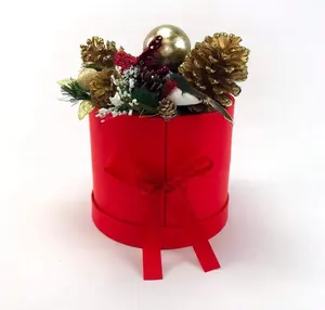 Premium Quality Round Shaped Flower Box Floral Gift Box with Lids for Luxury Style Flower Arrangements 17cm height 20cm Diameter
