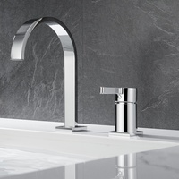 Robinet mitigeur de lavabo en laiton à montage sur comptoir, finition chromée, cartouche céramique, moderne, 1 poignée, garantie 5 ans – Vente directe usine