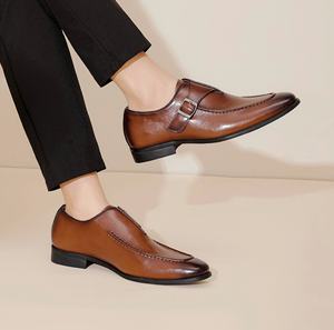 Zapatos Oxford de Plataforma con Punta de Acero para Hombre, de Cuero Genuino, Cómodos, Antideslizantes, Transpirables, para Todas las Temporadas, Ideales para Bodas - Product Image 5