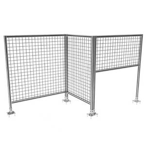 Sistema de protección de máquina Valla de aislamiento de malla de alambre de perfil de aluminio para Taller/almacén/robot - Product Image 5