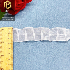 LEIXUSI Tulle plissé de 2,5 cm, dentelle, tissu organza pour robe de mariée à manches bouffantes, vêtements pour enfants en stock - Product Image 3