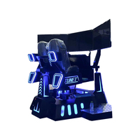 G-HONOR GH-R023 Simulateur de conduite VR à trois écrans, équipement de jeu pour jeux de course automobile, parcs d'attractions, métal + acrylique