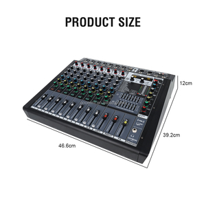 Gooermi DMT8 350W 8 kanallı ses Powered mikser karıştırma amplifikatör yankı Amp 99DSP <span class=keywords><strong>W</strong></span>/ USB - Product Image 4