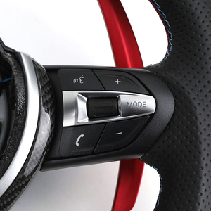 Volant en fibre de carbone avec couvercle de levier de vitesses rouge pour <span class=keywords><strong>BMW</strong></span> F10 F11 F20 F30 F32 F48 M3 M5 E90 E70 - Product Image 5