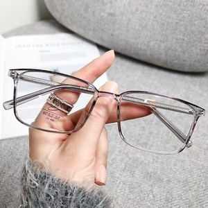 Lunettes plates artistiques et tendance pour femmes, simples et unies, en TR90, anti-lumière bleue, protection oculaire, peuvent être équipées de - Product Image 6