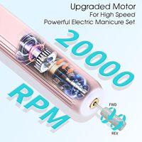 Kit de manucure et pédicure personnalisé en usine, perceuse à ongles électrique sans fil rechargeable à 3 vitesses pour soins des mains et des pieds