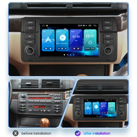 Radio de Coche con Pantalla Táctil IPS de 7 Pulgadas y Sistema Android 2DIN, Reproductor de Video Estéreo, GPS, CarPlay, Autoradio para BMW E46