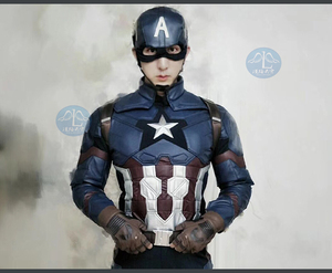 Costume de Captain America pour <span class=keywords><strong>adulte</strong></span>, costume de cosplay pour garçon, costume de fête, costume de Halloween, costume ajusté - Product Image 2