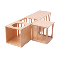 Ensemble de triangle Pickler en bois de hêtre massif, ensemble d'apprentissage de la marche pour bébé, ensemble d'escalade Montessori pour l'intérieur, gymnase pour enfants, ensemble d'échelle d'escalade