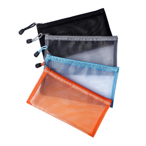 Estuche Simple Transparente <span class=keywords><strong>de</strong></span> Malla con Cierre <span class=keywords><strong>de</strong></span> Cremallera, Bolsa <span class=keywords><strong>de</strong></span> Almacenamiento para Exámenes Estudiantiles, Bolsa <span class=keywords><strong>de</strong></span> Papelería <span class=keywords><strong>de</strong></span> Nailon Portátil <span class=keywords><strong>de</strong></span> Gran Capacidad 22x12cm - Product Image 1