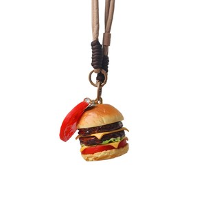 3D hamburger pendant, small bread cartoon bag, backpack keychain, car decoration, holiday gift, birthday present - Product Image 5