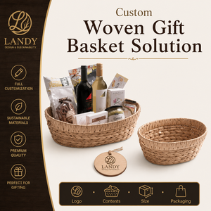 Cesta de <span class=keywords><strong>Vino</strong></span> de Mimbre Tejida Sostenible Premium con Logotipo Personalizado, Caja de Regalo de Lujo para Champán, Exhibición para Venta al por Menor y Picnic - Product Image 5