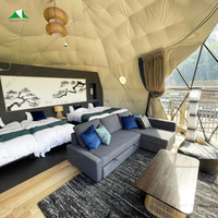 Tente dôme de glamping extérieure confortable et accueillante, conçue par des professionnels, directement de l'usine, pour les stations balnéaires