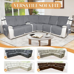 Áo phủ ghế <span class=keywords><strong>sofa</strong></span> thư giãn màu xám trung bình, chống thấm, co giãn, bán chạy, dành cho ghế đơn, phủ kín 360 độ, thân thiện với trẻ em, bền bỉ - Product Image 6