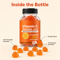 Sinaasappel-citroen vitamine C gummies gemengde fruitsmaak gummy vitamine op maat gemaakte smaak OEM gezondheidsvoedingsfabrikant