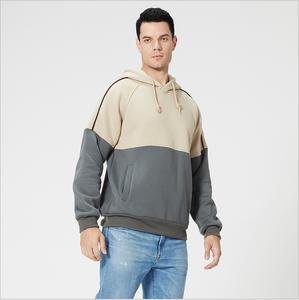 Sweat à capuche surdimensionné pour homme en polyester/coton, imprimé sérigraphié avec motif lettres d'automne, respirant, vente en gros - Product Image 2