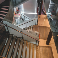Escalier Flottant Minimaliste avec Support Cantilever Invisible, Plusieurs Styles de Marches pour Intérieur Contemporain