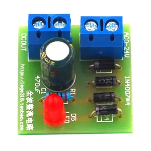 Rectificador de ponte 1n4007 ac para dc, kit conversor de placa rectificadora de onda completa, kit diy