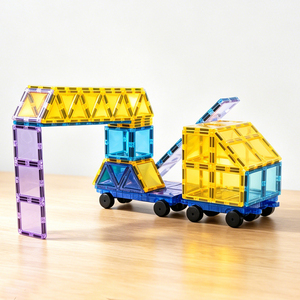 Blocs de construction magnétiques MAGPLAYER, tuiles magnétiques rectangulaires, jouets pour enfants - Product Image 3