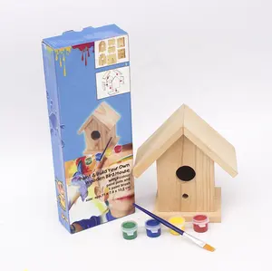 Educational Toys BIRD BOX BIRD House Build and Paint YOUR Own Natural STRENGTHEN Children MENTAL Development Wooden China 102050