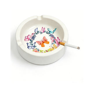 Cendrier en <span class=keywords><strong>c</strong></span>éramique portable classique de luxe, diamètre standard, pour la maison, les restaurants, emballage cadeau, personnalisation - Product Image 1