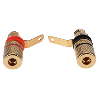 Connecteur de prise de fiche banane pour haut-parleur d'amplificateur plaqué or adapté aux fiches bananes de 4mm