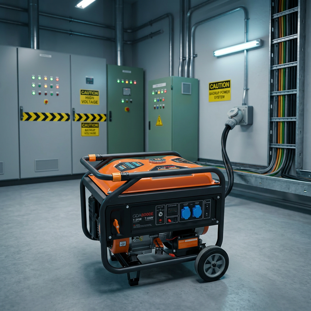 8 KVA Single Phase 50Hz Outdoor Portable Gasoline Generator Power Generator with 4-Stroke Engine