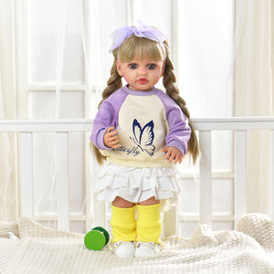 Yeezwood Poupée Musicale en Silicone de 55 cm, Grande Poupée Reborn Mignonne, Jouet pour Tout-Petits, Poupées Réalistes pour Filles, Offre Spéciale - Product Image 6