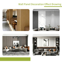 Panel Dinding PS Desain Modern Baru Bersertifikasi CE Tekstur Kayu Mewah Panel Polistirena 3D untuk Renovasi Dinding Rumah dan Hotel