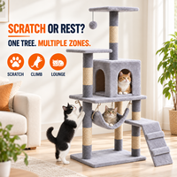 Arbre à chat multi-niveaux extra-haut, vente chaude en usine