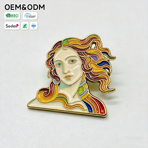 Pin <span class=keywords><strong>de</strong></span> Esmalte <span class=keywords><strong>de</strong></span> Aleación <span class=keywords><strong>de</strong></span> Zinc con Diseño Art Nouveau Personalizado, Accesorio <span class=keywords><strong>de</strong></span> Arte Vintage para Atuendos con Estilo, Pin con Retrato <span class=keywords><strong>de</strong></span> Dama Arcoíris - Product Image 2