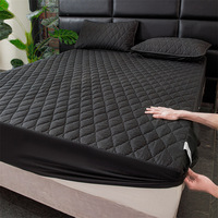 Protège-Matelas Imperméable Matelassé 100% Anti-Punaises de Lit, Motif Losanges, Housse Ajustée pour Lit Simple