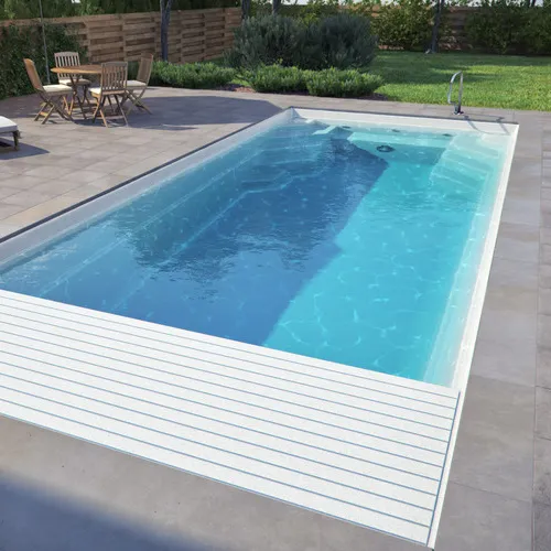 Cubierta de piscina automática de alta calidad, cubiertas de seguridad para piscinas sobre el suelo
