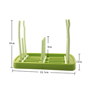 plastic Tri-fold Baby Bottle Cup Drainer Drying Rack Safe Storage Shelf
