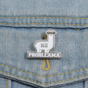 Tidak ada Drama Llama Enamel pin kustom lucu Alpaca bros kerah Lapel lencana hewan perhiasan hadiah untuk teman anak-anak grosir - Product Image 1