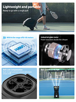 Machine de tennis et de padel intelligente PUSUN PT-MAX C, robot de padel intelligent avec plusieurs exercices, lanceur de balles professionnel pour l'entraînement